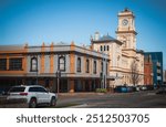 The photo was taken on a tranquil street in the town of Goulburn and features the old buildings in the town center