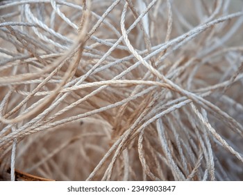 a photo of a tangled nylon thread object