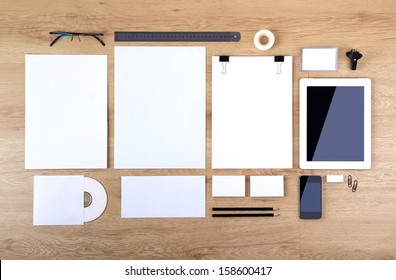 Photo. Template for branding identity. For graphic designers presentations and portfolios. - Shutterstock ID 158600417