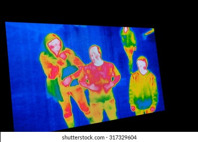 photo of thermal image screen for background