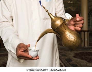 photo of traditional Arab coffee in mosque - Shutterstock ID 2020026398