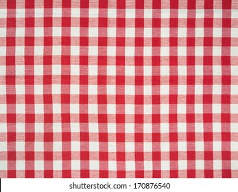 Photo Of A Traditional Italian Tablecloth As A Background. 