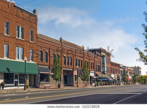 Photo Typical Small Town Main Street Stock Photo 162218828 | Shutterstock