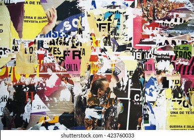 Photo of urban collage background or typography paper texture - Shutterstock ID 423760033