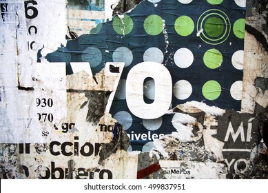 Photo of urban collage background or typography paper texture - Shutterstock ID 499837951