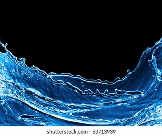 Photo Of Water Splash Isolated On Black