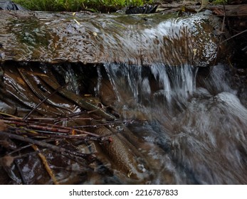 Photo Of A Waterfall In A Rice Field Ditch