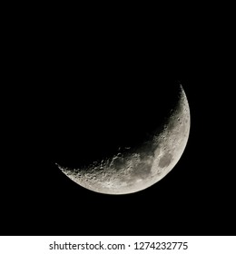 Photo Of Waxing Cresent Moon.