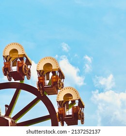 Photo Of Wheel At Theme Park With Blue Sky