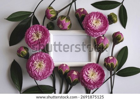 A photo of a white rectangular frame
