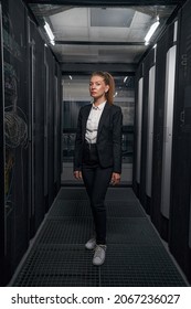 Photo Of Woman Engineer In Network Server Room
