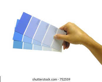 A Photo Of A Woman Holding Paint Swatches