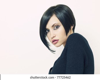 Beautiful Model With Short Hair Images Stock Photos Vectors