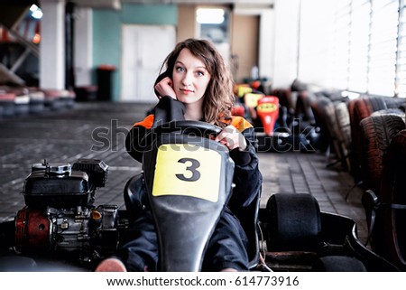 photo of Young girl karting racer