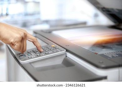 Impresora fotocopiadora, cierre el botón de pulsar el botón de copia del panel para usar la fotocopiadora o la fotocopiadora para escanear documentos o imprimir papel o Xerox una hoja.