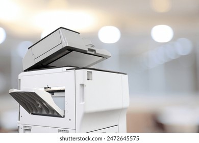 Photocopy or copier or photocopier machine office equipment workplace for scanner or scanning document or printer for printing paperwork hard copy paper duplicate Xerox or service maintenance repair.