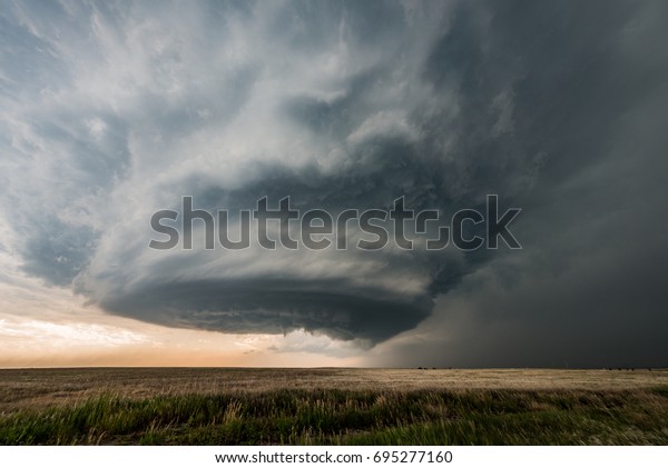 Photogenic Mothership Supercell Storm Just Outside Stock Photo Edit Now 695277160