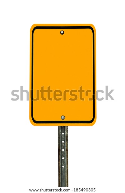 Photograph Blank Rectangular Shaped Yellow Caution Stock Photo (Edit ...