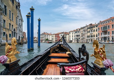 Photograph Of The Canals And Corners Of Beautiful Venice. Travelling Inside Gondola