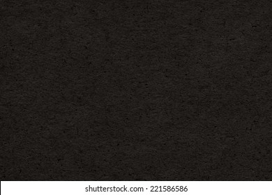 Photograph Of Charcoal Black Recycle Kraft Paper, Coarse Grain Grunge Texture Sample.