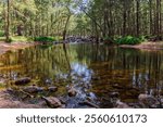 Photograph of the Coxs River in Ganbenang near the six foot track campground in the Blue Mountains in New South Wales, Australia.