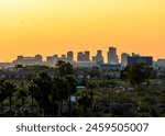 Photograph of downtown Phoenix, Arizona at sunset