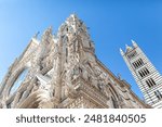 A photograph of Duomo di Siena - Cathedral of Siena, Tuscany, Italy.