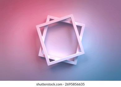 A photograph of an empty white rectangular frame