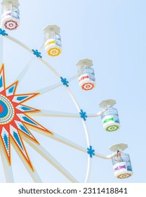 Photograph of the Ferris wheel ride, located in Sunset Park La Libertad, El Salvador.  - Shutterstock ID 2311418841