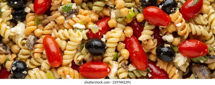 Photograph Of Fresh Pasta Salad.