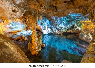 photograph of the interior of neptune's cave - Shutterstock ID 2144216615