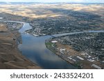 Photograph of the interstate draw bridge over the Snake River between Lewiston ID and Clarkston WA