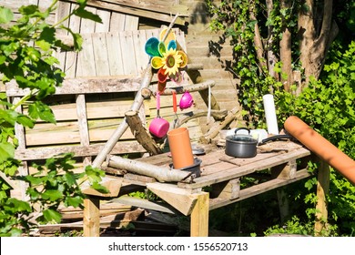 Photograph Of A Mud Kitchen For Children To Play And Explore