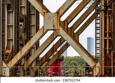 A photograph of one of the supports for the George Washington Bridge - Shutterstock ID 1387551794