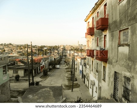 Photograph of a poor neighborhood in Havana.