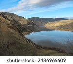 photograph of reflections in the Snake River west of Lewiston ID and Clarkston WA near Silcott Island