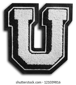 Photograph of School Sports Letter - Black and White U