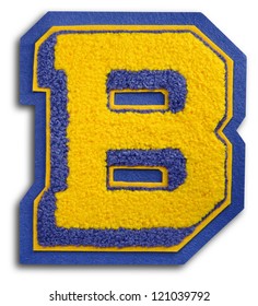 Photograph School Sports Letter Blue Yellow Stock Photo (Edit Now ...