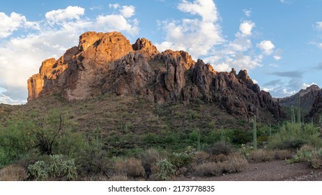 Photograph Of The Superstition Mountains In Arizona.