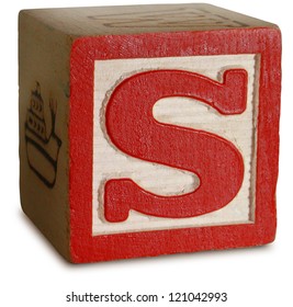 Photograph Of Wooden Block Letter S