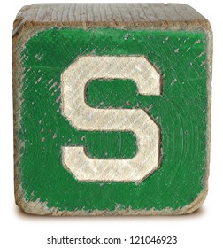 Photograph Of Wooden Block Letter S