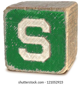 Photograph Of Wooden Block Letter S