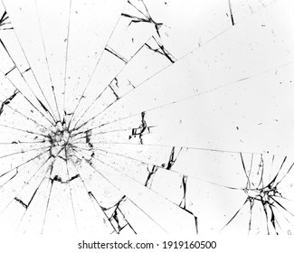 Photographed Broken Glass With White Background