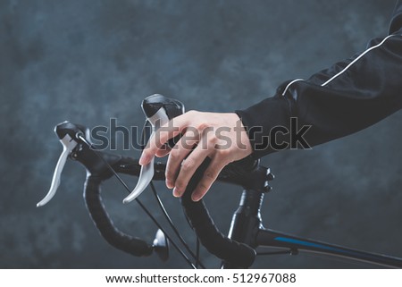 Similar – Image, Stock Photo detail of road bike handlebar