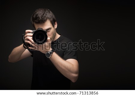 Photographer with camera