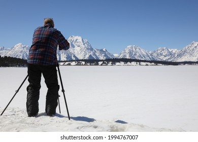 Photographer Jackson Lake Grand Teton National Park Winter SNow