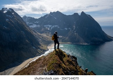 Photographer at the Lofoten Norway