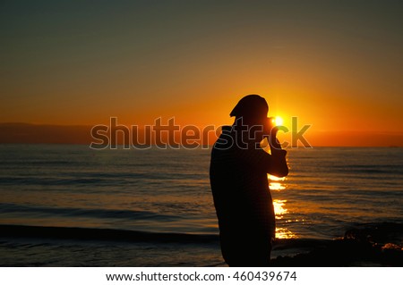 Similar – A girl from the 2019 Queensland National Team watches the sunset in Adelaide.