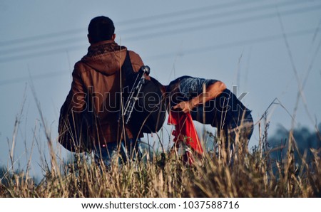 Similar – Family walking Playing