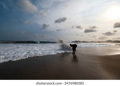 Photographers capture moments on beautiful beaches, sunset photography, silhouettes of photographers - Powered by Shutterstock